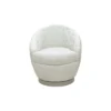 Silla auxiliar Manhattan, Silla auxiliar redonda para la sala con base giratoria y tapizada en tela tejida look especial y estampado de flores, Silla Auxiliar beige, Silla auxiliar en Bucaramanga, Sillas auxiliares modernas. Muebles en oferta en Bucaramanga