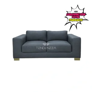 Sofás de dos puestos económicos. Sofá de 2 puestos para la sala principal. Sofá Amsterdam de 2 puestos tapizado en tela de apariencia cuero color negro. Sofá de 2 plazas, Sofá de 1.80 mts, Sofá de dos puestos modernos, Sofás en Bucaramanga. Muebles en oferta en Bucaramanga