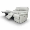 Puesto del centro del Sofá Reclinable 3 puestos en Cuero natural color gris, con sistema Zero Gravity. Sofá Reclinable eléctrico, Reclinables en Cuero, Muebles Reclinables en Bucaramanga. Sofá para ver TV. Sofá Reclinable TENDENZZA de 3 puestos