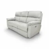 Costado izquierdo del Sofá Reclinable 3 puestos en Cuero natural color gris, con sistema Zero Gravity. Sofá Reclinable eléctrico, Reclinables en Cuero, Muebles Reclinables en Bucaramanga. Sofá para ver TV. Sofá Reclinable TENDENZZA de 3 puestos