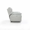 Vista lateral de la Silla Reclinable Tendenzza eléctrica en Cuero natural color gris, con sistema Zero Gravity. Sillón Reclinable eléctrico, Silla Reclinable en Cuero, Silla Reclinable en Bucaramanga, Silla Reclinable 1 puesto