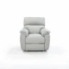 Silla Reclinable eléctrica en Cuero natural color gris, con sistema Zero Gravity. Sillón Reclinable eléctrico, Reclinables en Cuero, Silla Reclinable en Bucaramanga. Silla Reclinable 1 puesto