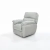 Costado izquierdo de la Silla Reclinable Tendenzza eléctrica en Cuero natural color gris, con sistema Zero Gravity. Sillón Reclinable eléctrico, Silla Reclinable en Cuero, Silla Reclinable en Bucaramanga, Silla Reclinable 1 puesto