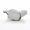 Tercera posición de la Silla Reclinable Tendenzza eléctrica en Cuero natural color gris, con sistema Zero Gravity. Sillón Reclinable eléctrico, Silla Reclinable en Cuero, Silla Reclinable en Bucaramanga, Silla Reclinable 1 puesto